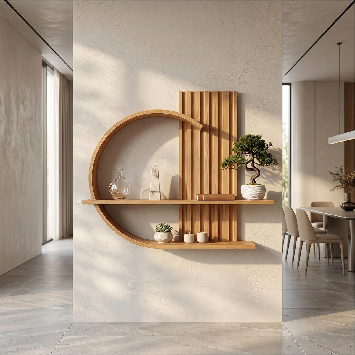 Japandi Organic Modern Wall Shelf Living Room And Bedroom