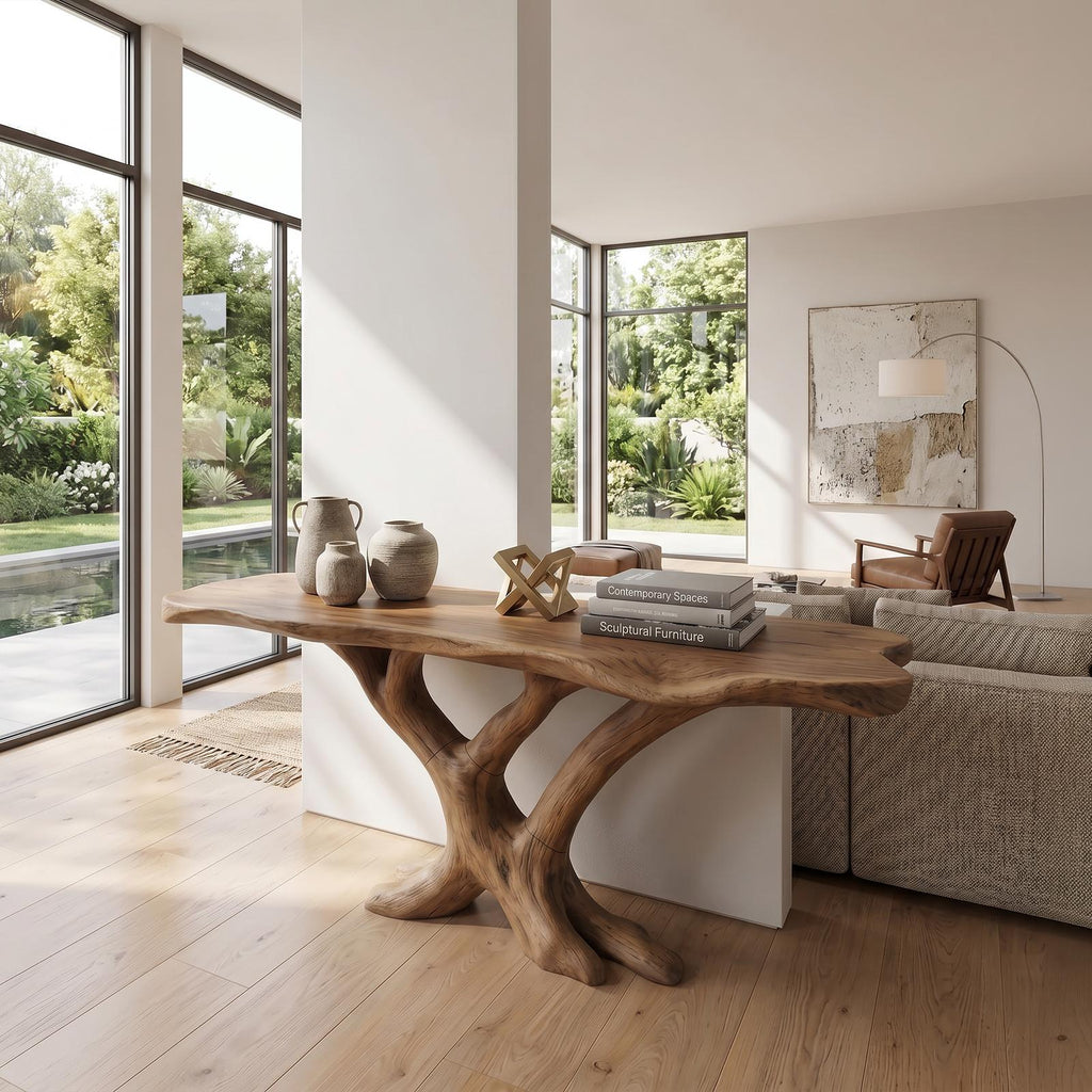 Contemporary Loop Console Table Modern Hallway