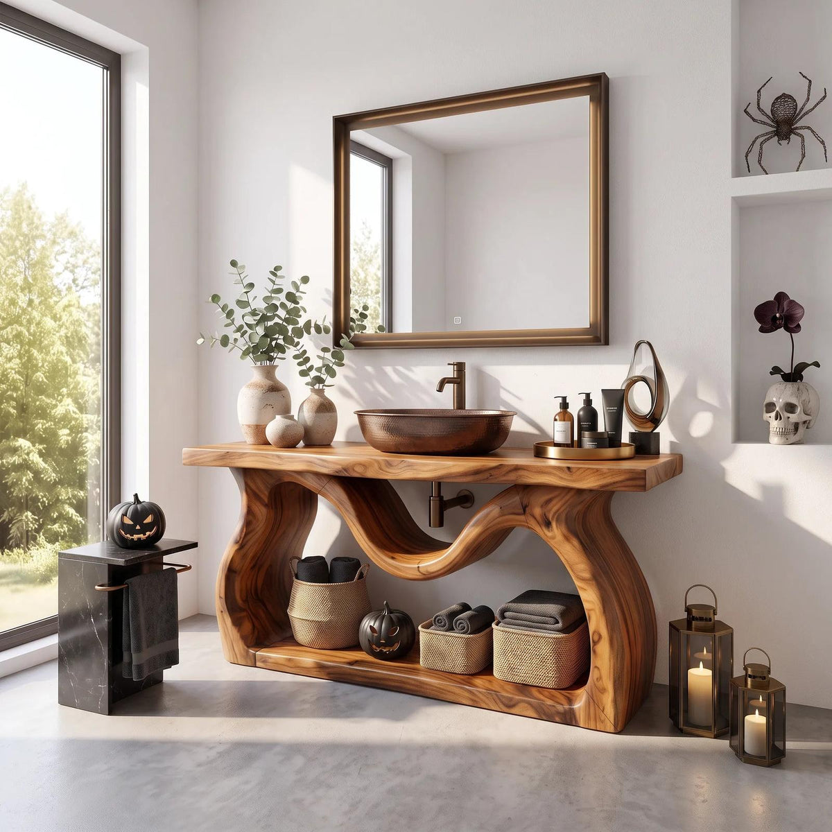 Modern Halloween Bathroom Vanity Cabinet Luxury Ensuite