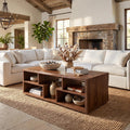 Rustic Storage Coffee Table Modern Farmhouse