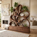 Organic Curved Bookcase For Modern Living Room