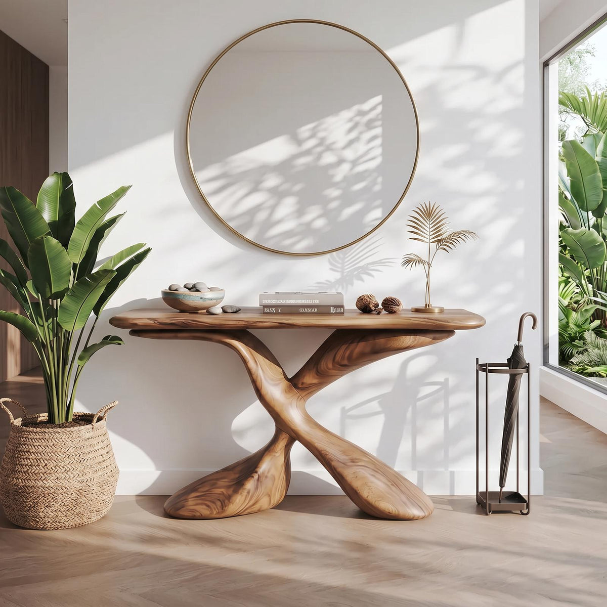 Mid Century Design Console Table For Living Room
