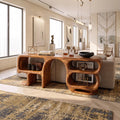 Modern Curved Frame Console For Living Room