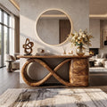 Modern Wave Base Console Table Luxury Bedroom