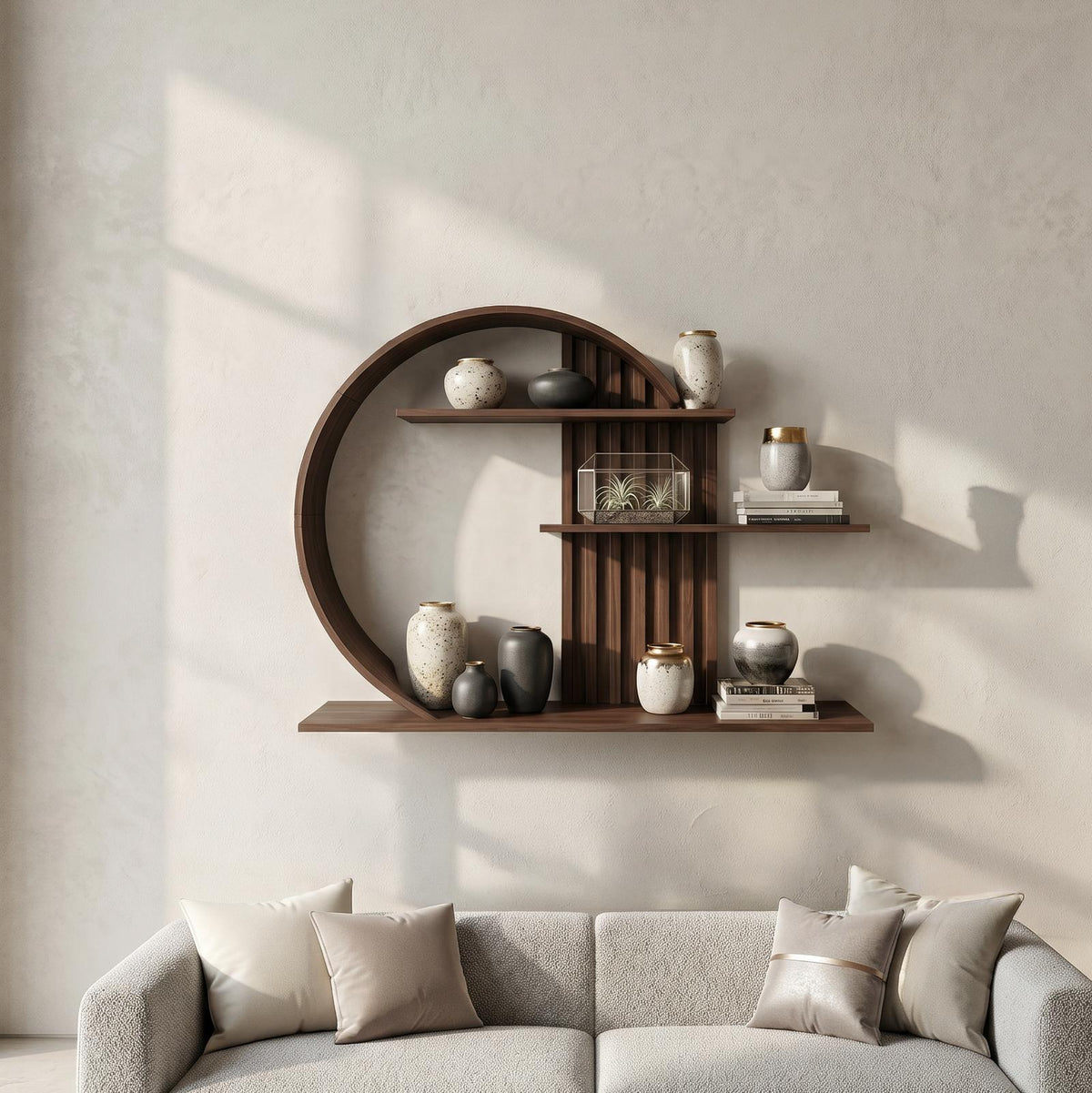 Modern Zen Wall Decor Shelf Living Room And Harmony Room