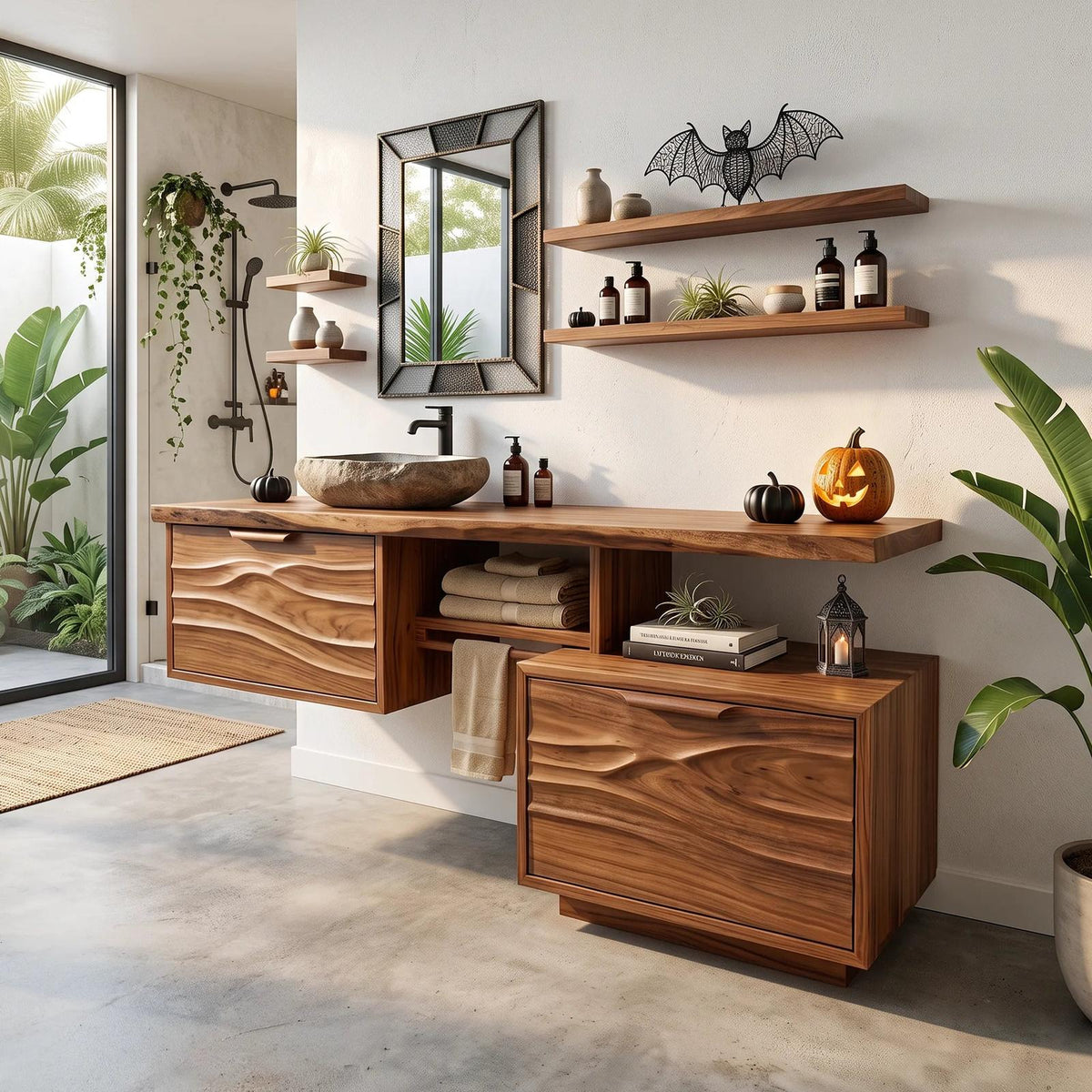 Mid Century Halloween Bathroom Vanity Luxury Ensuite