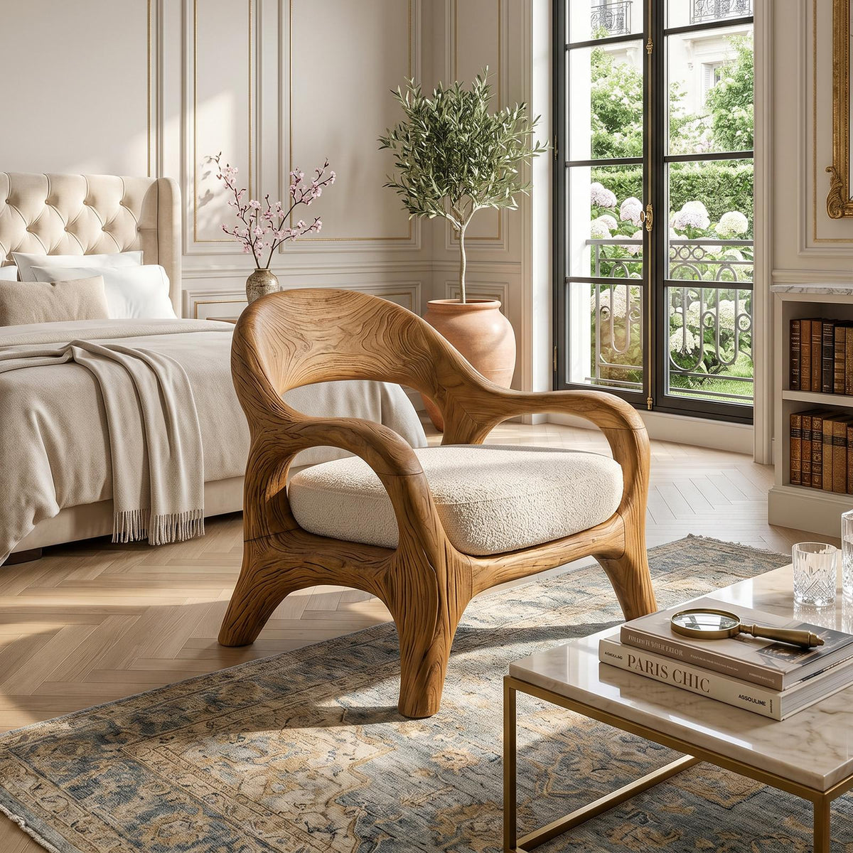 Biophilic Sculptural Accent Chair Conservatory Sunroom SILDTTRCHR009