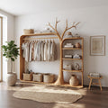 Rustic Clothing Stand Tree Shaped Bedroom Mudroom Entryway