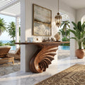 Luxury Spiral Base Console Table Contemporary Villa
