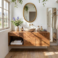 Rustic Floating Vanity For Small Bathroom Renovation SILDTTRBRV021