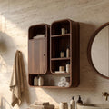 Modern Unique Bathroom Cabinet, Solid Wood Artistic Storage Organizer Cupboard for Bathroom