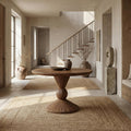 Organic Sculptural Entryway Table, Solid Wood Artistic Foyer & Hallway Decor Center Table