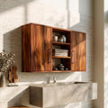 Spry Interior Scandinavian Clean Line Wood Bathroom Cabinet, Minimalist Modern Vanity Console, SILDTTRBRC001