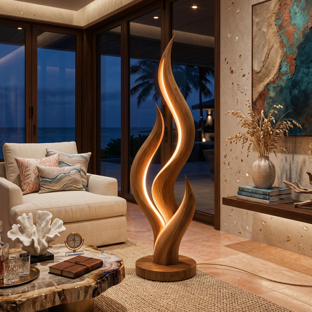 Modern Flow Curve Lamp For Bedroom Corner