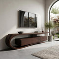Minimalist Curved TV Console For Living Room