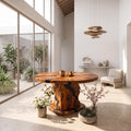 Rustic Foyer Table Handcrafted Solid Wood Design For Entryway