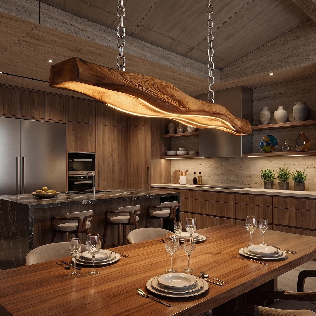 Rustic Table Lamp Bar Counter Cafe Interior Cozy Corner Space