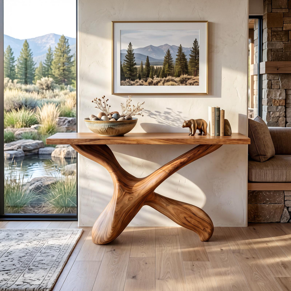 Farmhouse Console Table Entryway Decor