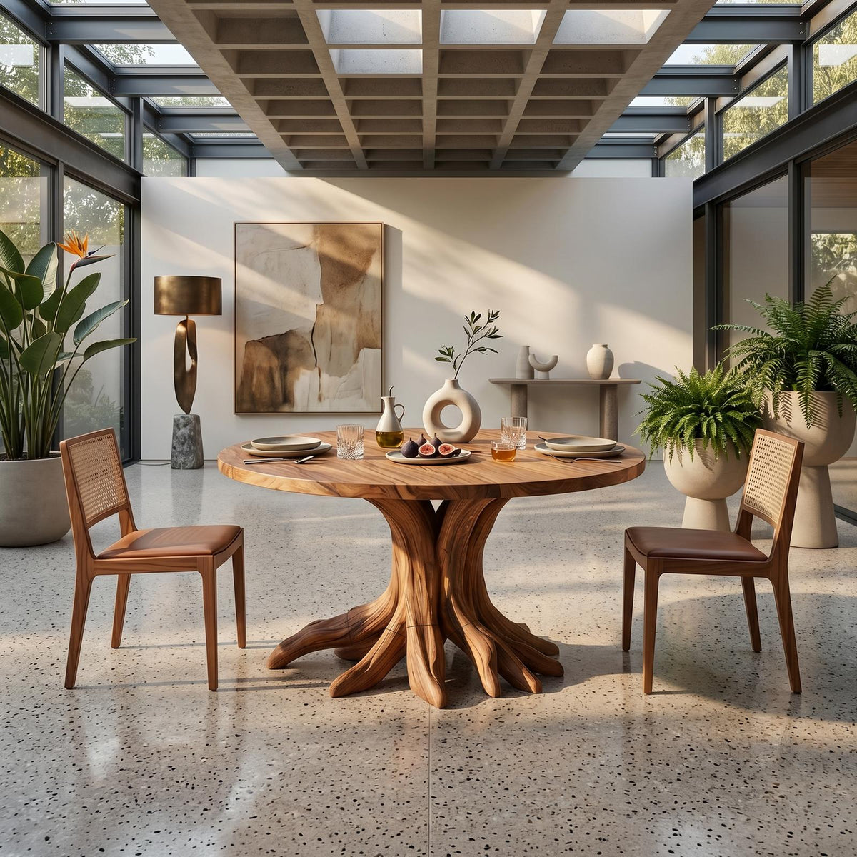 Handcrafted Wood Dining Table For Kitchen Interior SILDTTNDN011