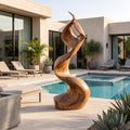 Rustic Large Wooden Sculpture For Furniture Art Feature