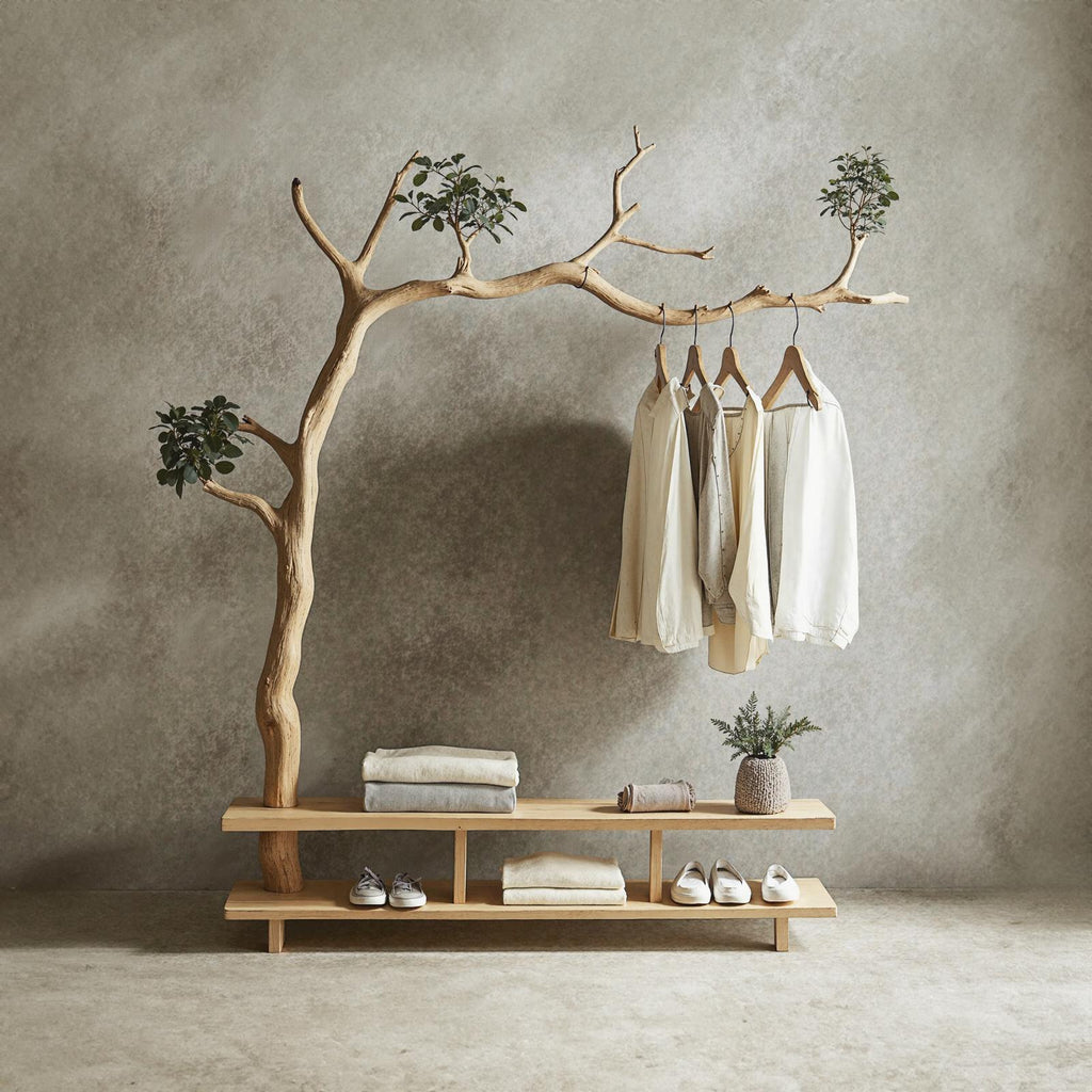 Driftwood Branch Coat Hanger Wall Mount Unique Towel Hook