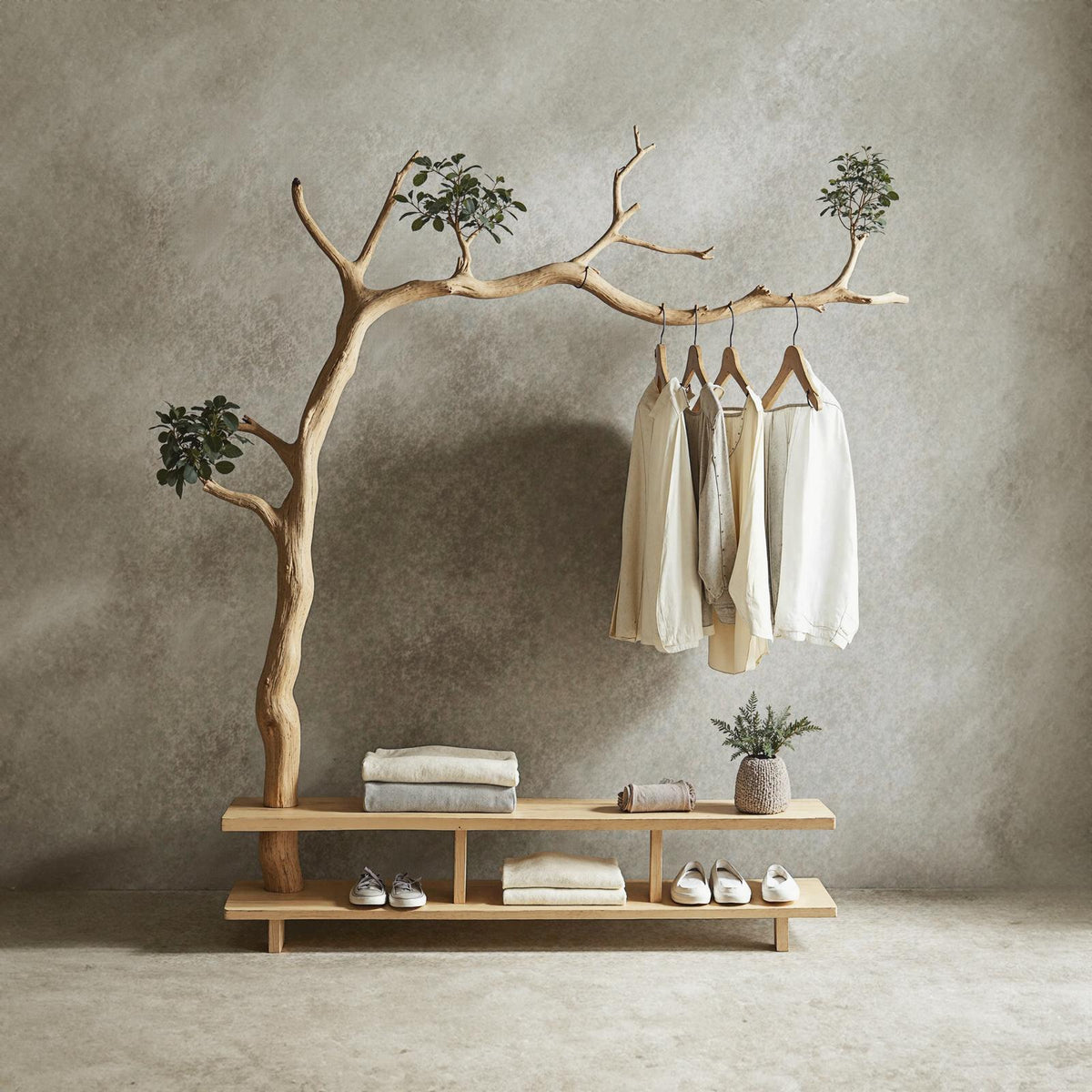 Driftwood Branch Coat Hanger Wall Mount Unique Towel Hook