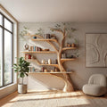 Rustic Book Tree Shelf Home Office