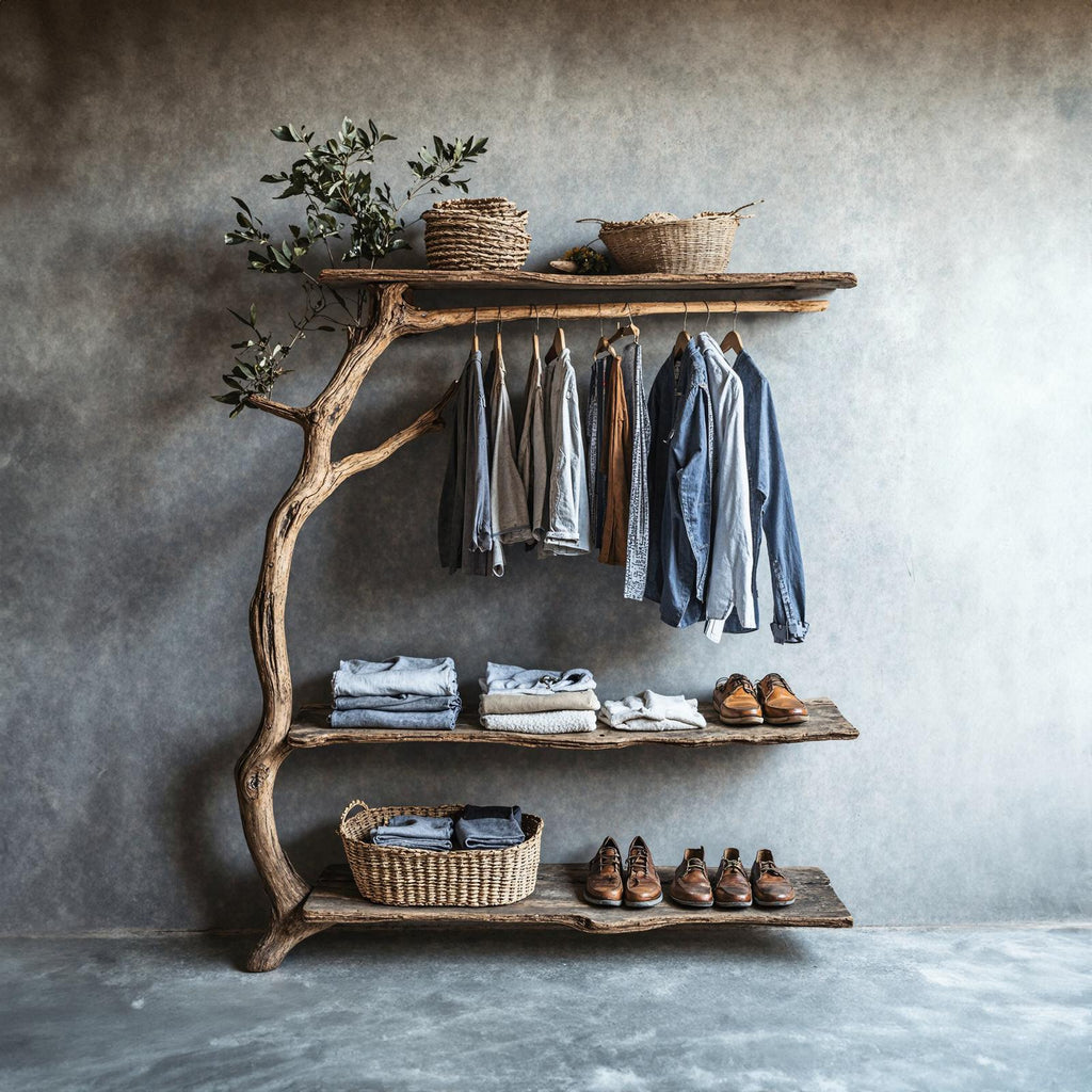 Tree Branch Rack Wall Coat Rack With Shelf Wall Mount