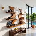 Organic Modern Decorative Wall Shelves for Living Room