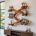 Rustic Wine Stand For Kitchen Vintage Organizer Shelf