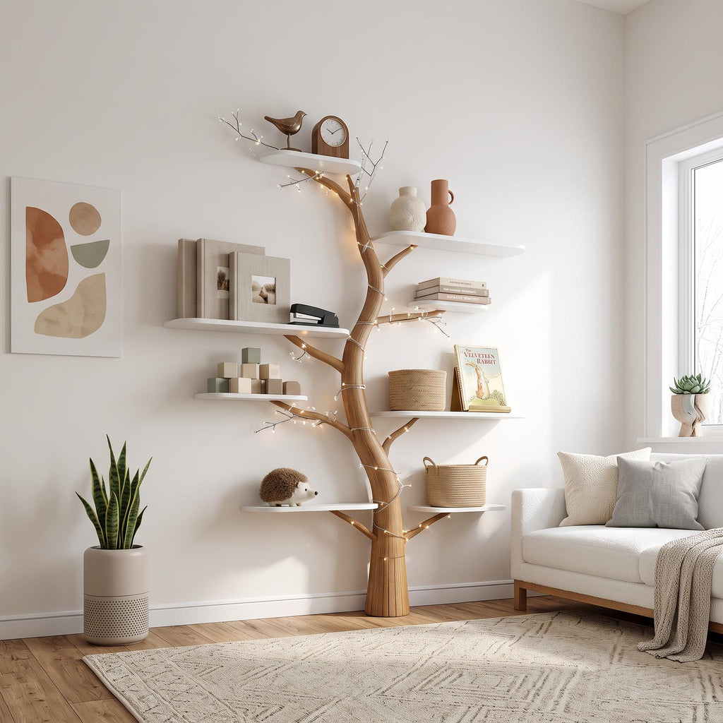Midcentury Tree Shelf Kids Room Nursery