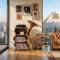 Handcrafted Wooden Media Console For Furniture Decor
