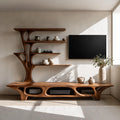 Modern TV Cabinet With Open Storage Compartment For Home Decor