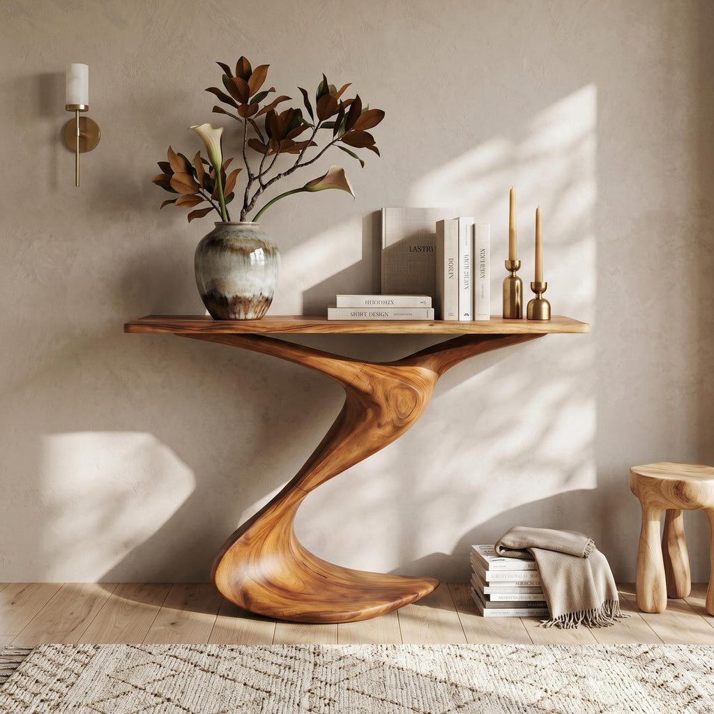 Rustic Console Table Entryway Design