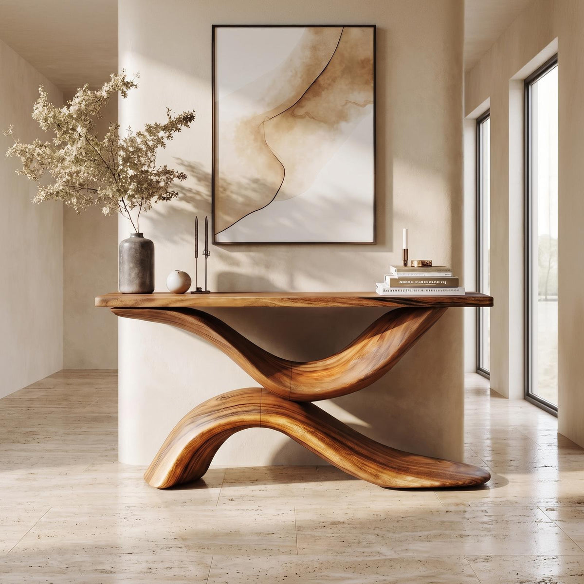 Handcrafted Live Edge Console Table Furniture Decor