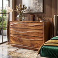 Mid Century Sculpted Chest Dresser For Bedroom