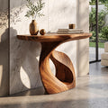 Spry Interior Handcrafted Solid Wood Console Table, Organic Design Wooden Entryway and Hallway Accent Table for Living Room, SILDTTNCS070