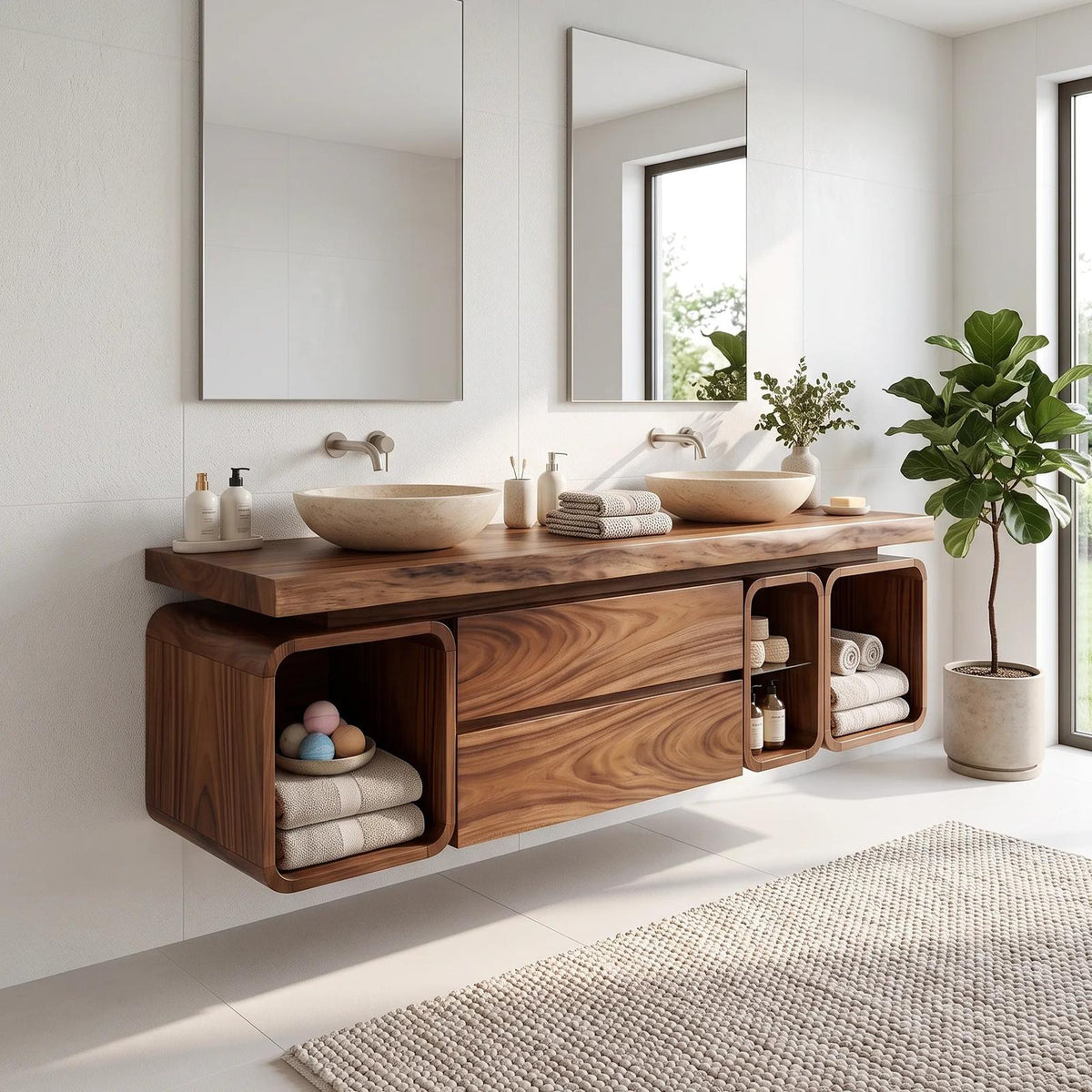 Modern Floating Bathroom Vanity Cabinet Primary Bathroom