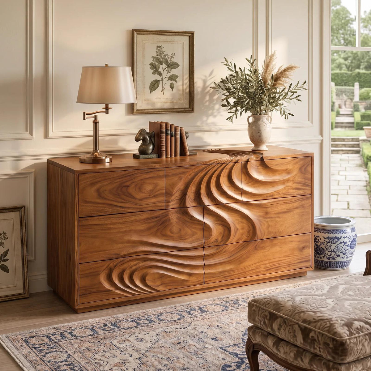Modern Wave Chest Dresser For Master Bedroom SILDTTNDR002