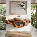 Farmhouse Live Edge Vanity For Bathroom Decor Ideas