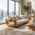 Modern Curved Wooden Sofa For Luxury Penthouse Interior Decor SILDTTRSFA012