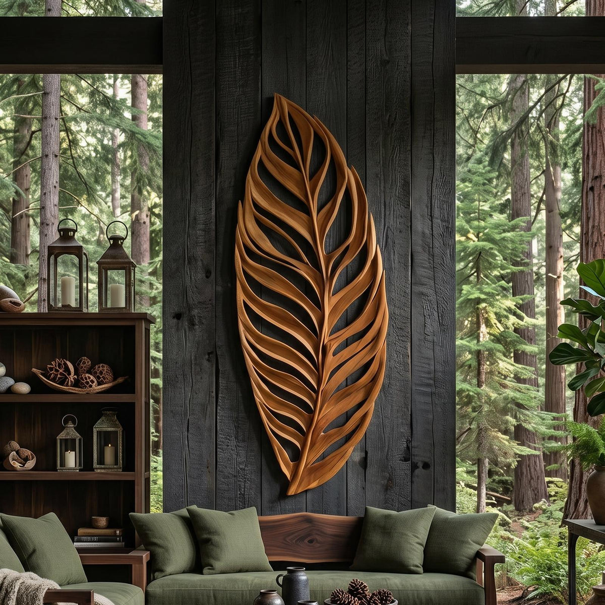 Organic Leaf Wall Sculpture For Living Room SILDTTNWA171