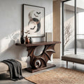 Gothic Halloween Console Table With Sculptural Bat Design For Entryway And Hallway