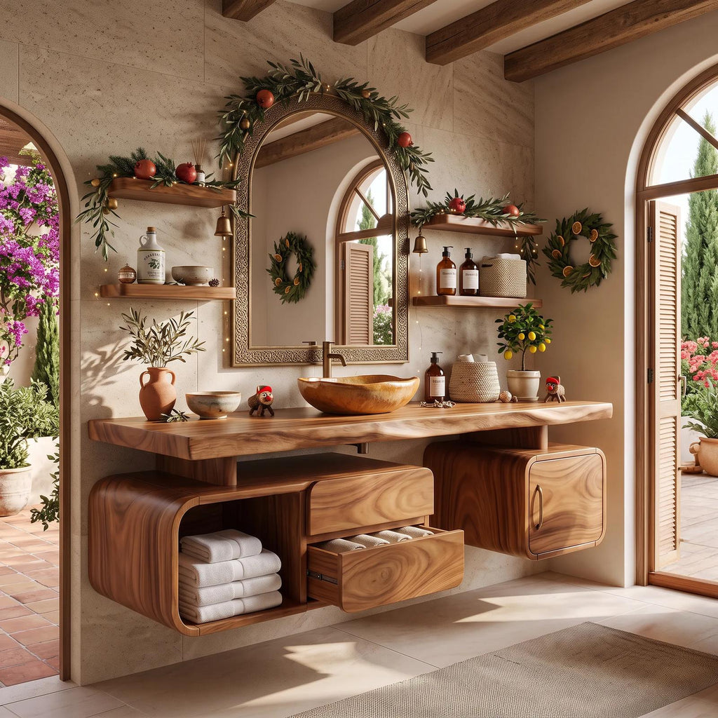 Handcrafted Organic Modern Christmas Vanity Beach Retreat