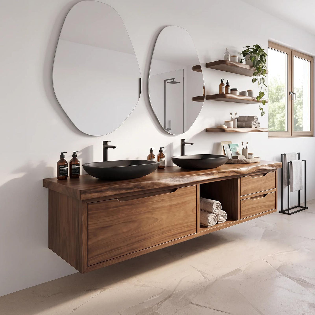 Contemporary Double Sink Bathroom Vanity Modern Ensuite