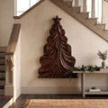 Contemporary Wooden Christmas Decor With Curved Openwork Design For Living Room