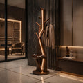 Modern Branch Lamp With Hooks For Entryway
