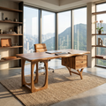 Organic Dual Pedestal Executive Desk Luxury Office