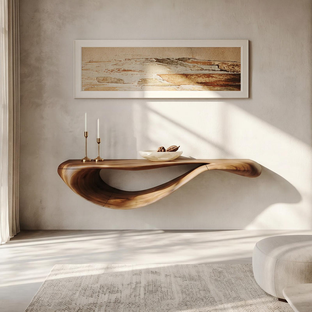 Modern Floating Console Table For Contemporary Interior Design