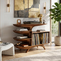 Modern Wooden Record Stand For Bedroom Interior Design Style